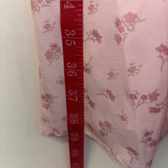 Maxi Dress Sz Sm Floral Pink Peasant Boho Festival Beach Y2K Smocked Cottagecore - Picture 12 of 15